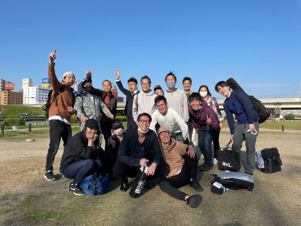 S様12名淀川河川敷西中島地区にてご利用いただきました