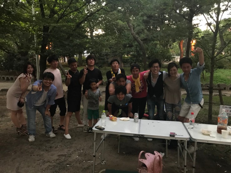 O様 11名住吉公園にてご利用いただきました