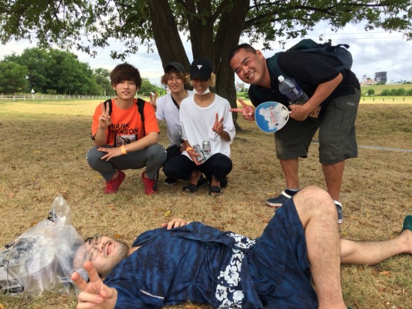 F様 5名淀川河川敷西中島地区にてBBQご利用いただきました