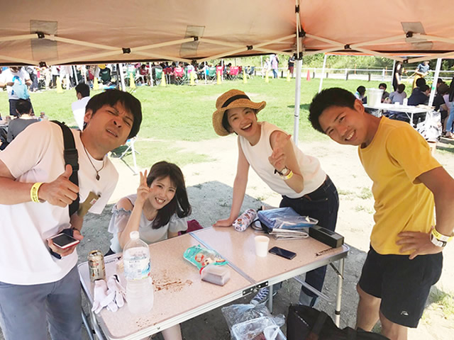 S様 4名 淀川河川敷 西中島地区にてご利用いただきました