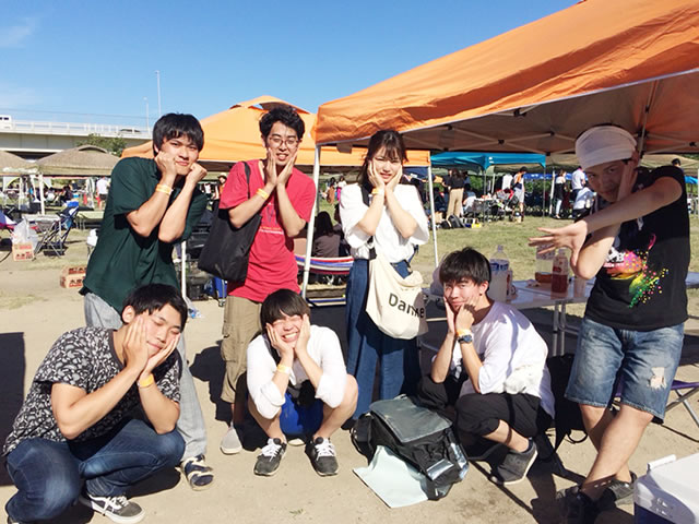 H様 7名淀川河川敷西中島地区にてご利用いただきました