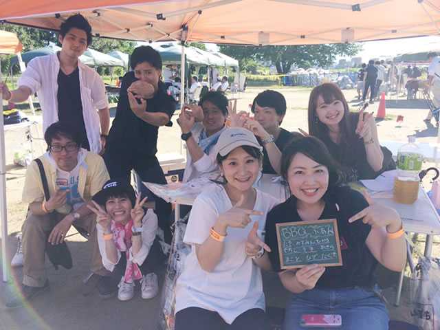 K様 9名淀川河川敷西中島地区にてご利用いただきました