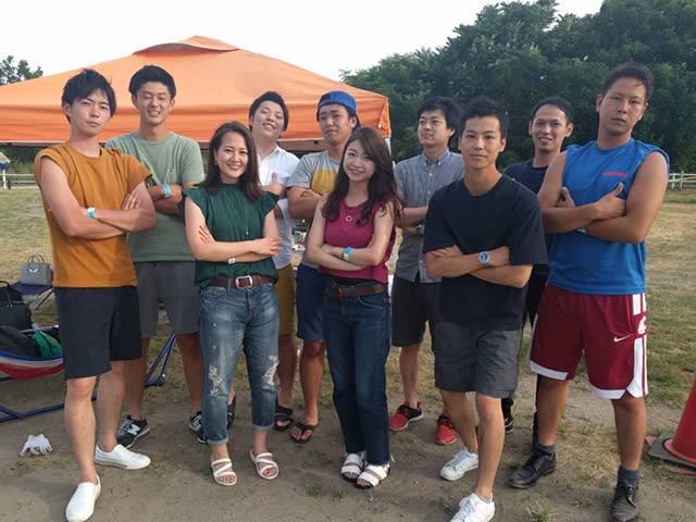 O様 10名淀川河川敷西中島地区にてご利用いただきました