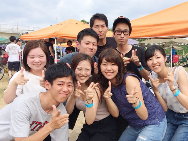 S様 8人淀川河川敷 西中島地区にてご利用いただきました