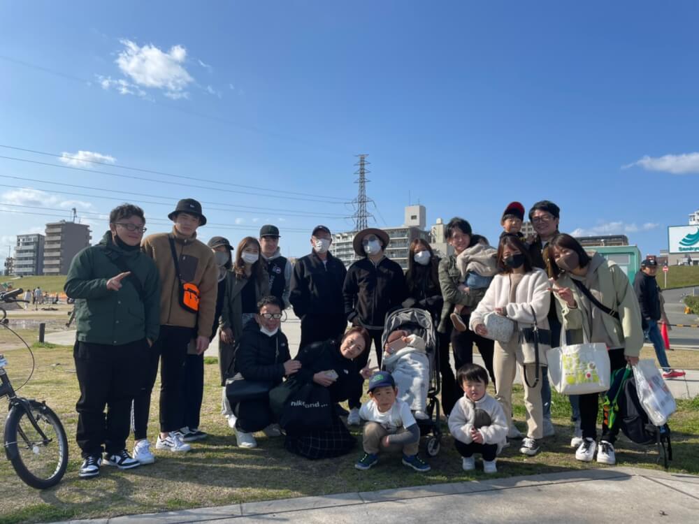 M様14名淀川河川敷西中島地区にてご利用いただきました