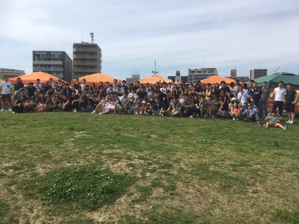 Y様120名淀川河川敷西中島地区にてご利用いただきました