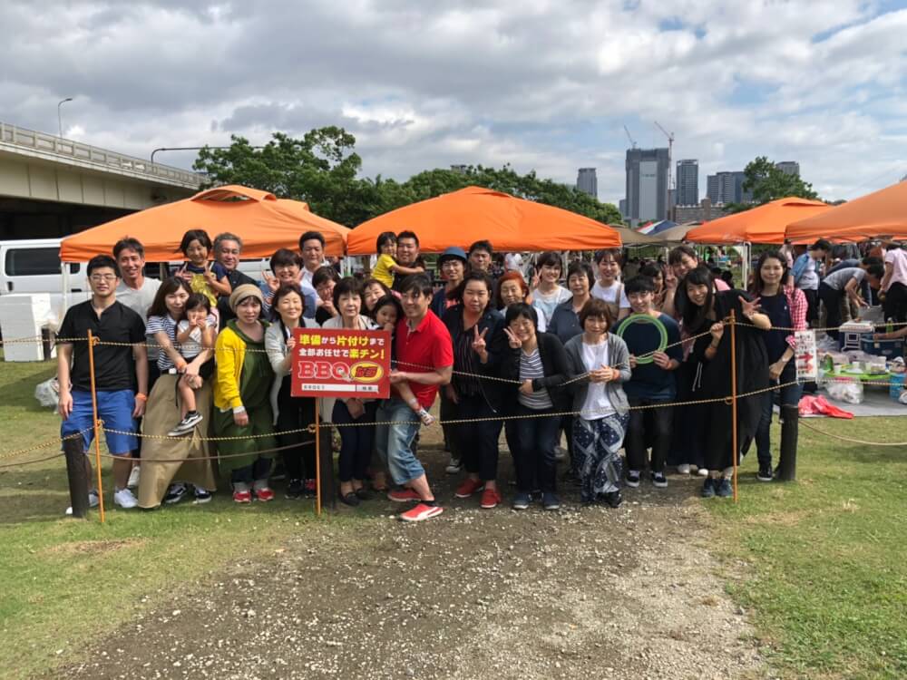 E様32名淀川河川敷西中島地区にてご利用いただきました
