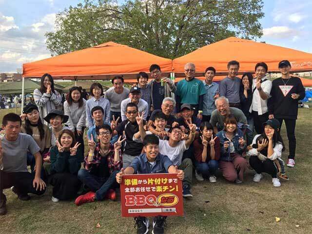 淀川河川敷西中島エリアでA様20名でご利用頂きました